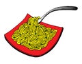 Doodle Noodle hand drawing Royalty Free Stock Photo