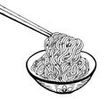 Doodle Noodle hand drawing Royalty Free Stock Photo