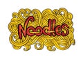 Doodle noodle lettering. Royalty Free Stock Photo
