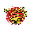 Doodle noodle lettering Royalty Free Stock Photo