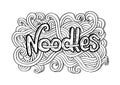 Doodle noodle lettering. Royalty Free Stock Photo