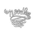 Doodle noodle lettering Royalty Free Stock Photo