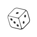 Doodle of one casino dice