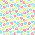 Simple little flower pattern, cute seamless vector background