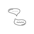 Doodle outline chat bubble icons.