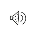 Doodle outline sound icon.