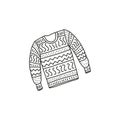 Doodle outline sweater.