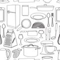 Doodle pattern kitchen