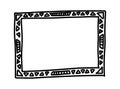 Doodle picture frame. Hand drawn vintage sketchy shape. Vector collection Royalty Free Stock Photo