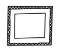Doodle picture frame. Hand drawn vintage sketchy shape. Vector collection Royalty Free Stock Photo