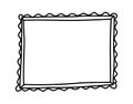 Doodle picture frame. Hand drawn vintage sketchy shape. Vector collection Royalty Free Stock Photo