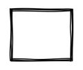 Doodle picture frame. Hand drawn vintage sketchy shape. Vector collection Royalty Free Stock Photo