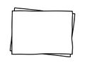 Doodle picture frame. Hand drawn vintage sketchy shape. Vector collection Royalty Free Stock Photo