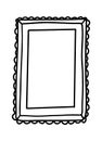 Doodle picture frame. Hand drawn vintage sketchy shape. Vector collection Royalty Free Stock Photo