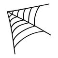 Doodle of piece spider web sign Halloween