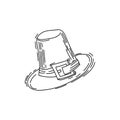 Doodle pilgrim hat