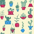 Doodle plant in pot pattern