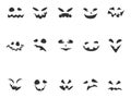 Doodle Pumpkin Carving face set