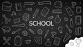 Doodle school set bundle part 1 Royalty Free Stock Photo