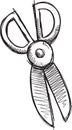 Doodle Scissors Vector Royalty Free Stock Photo