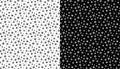 Doodle seamless circles Pattern. Black white simple animal texture. Leopard spots. Abstract vector illustration Royalty Free Stock Photo