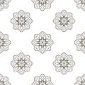 Black and white seamless doodle pattern. Hand drawn Royalty Free Stock Photo