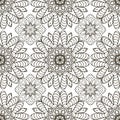 Black and white seamless doodle pattern. Hand drawn Royalty Free Stock Photo