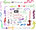 Doodle set - arrows, vector Royalty Free Stock Photo