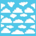 Doodle Set of Cloud Icons Royalty Free Stock Photo