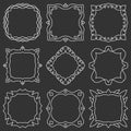 Doodle set hand drawn element for frames, logo, yoga, ethnic design. Set No. 15 of 9 items. Royalty Free Stock Photo