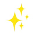 doodle set of vector stars sparkle icon, clean surface icon. Yellow Glowing light effect stars and shining burst Royalty Free Stock Photo