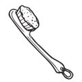 Doodle shower brush isolated object on a white background, vector illustration Royalty Free Stock Photo