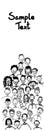 Doodle Simple Casual People Group Empty Copy Space