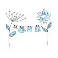 Doodle Sketch Baby Clothe Royalty Free Stock Photo