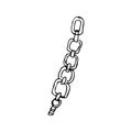 doodle sketch of chain of jewerly for woman Royalty Free Stock Photo