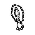 doodle sketch of chain or lace of jewerly for woman Royalty Free Stock Photo