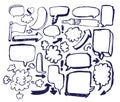 Doodle Sketch Speech Bubble Arrow Royalty Free Stock Photo