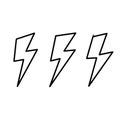 Doodle sketch style of electric lightning bolt symbol vector illustration for concept design Royalty Free Stock Photo