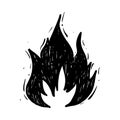 Doodle sketch style of Hand drawn fire vector illustration Royalty Free Stock Photo