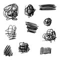 Doodle sketchy pen and scrible isolated on white background .vector illustration