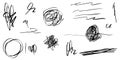 Doodle sketchy pen and scrible isolated on white background .vector illustration