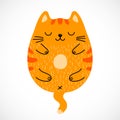 Doodle sleeping red cat