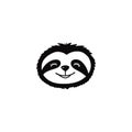 Doodle sloth bear face for print design, poster, t-shirt. Cute cartoon character.