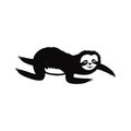 Doodle sloth bear for print design, poster, t-shirt. Cute cartoon character.