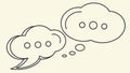 Doodle of speech bubbles for communication and dialogue. vector design Generative AI Royalty Free Stock Photo