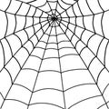 Doodle spider web icon isolated on white. Halloween symbol. Sketch vector stock illustration. Royalty Free Stock Photo