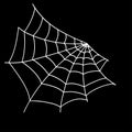 Doodle spider web icon isolated on white. Halloween symbol. Sketch vector stock illustration. Royalty Free Stock Photo