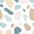 doodle spots boho seamless pattern season blue beige skrapbook digital paper