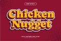 doodle style chicken nugget text effect Royalty Free Stock Photo