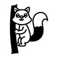 A doodle style icon showing a running squirrel Royalty Free Stock Photo